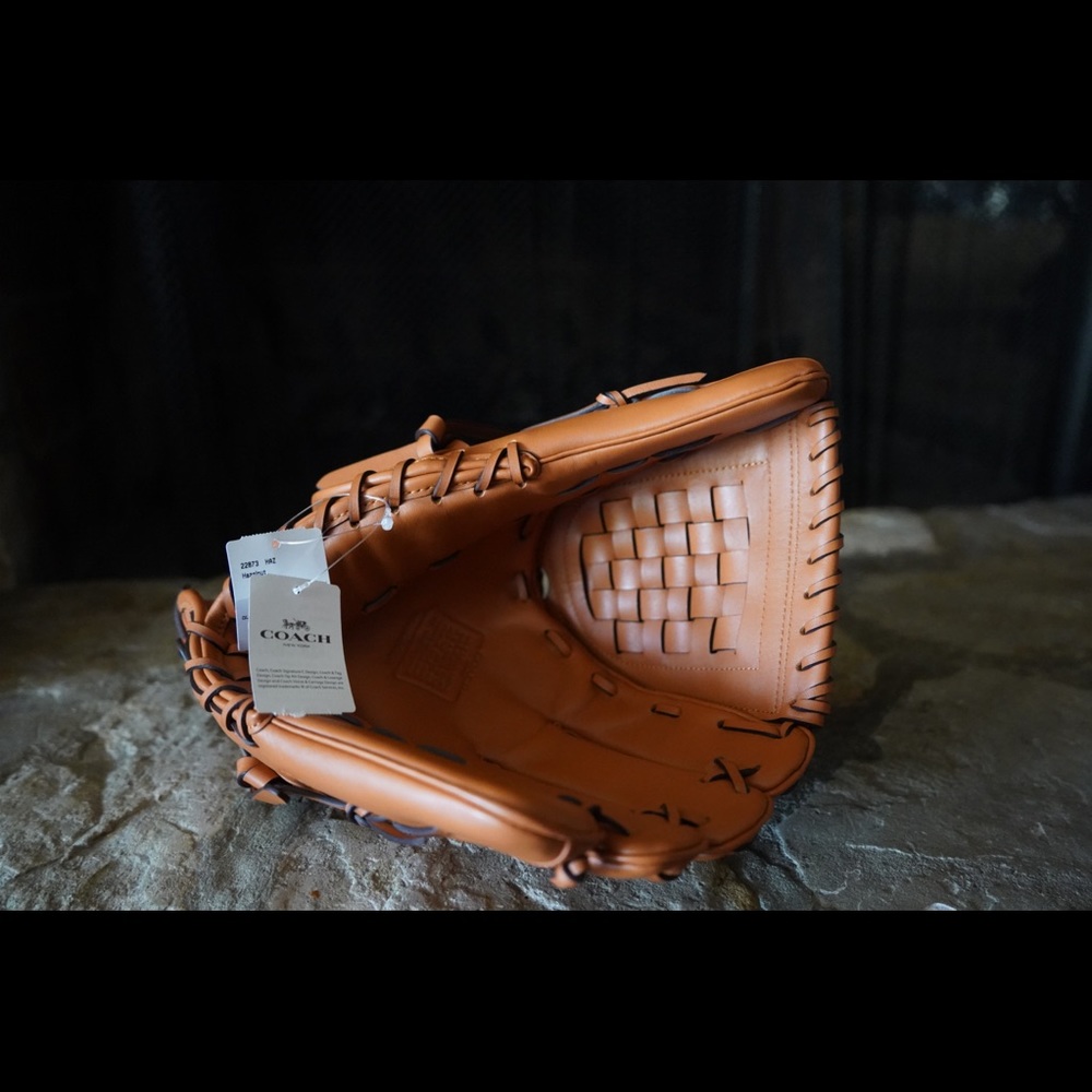 Exclusive Coach Leather Baseball Glove Hazelnut, Sold Out Since 2022 - Picture 9 of 14